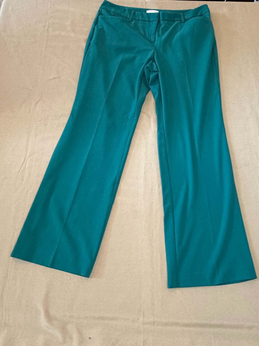 New York & Company Teal Wide-Leg Dress Pants